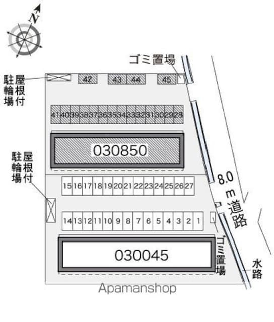 レオパレスヴィクトワールⅡ[1K/23.61m2]の配置図