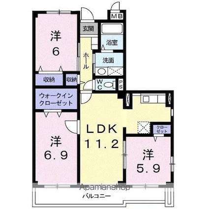 ＡＮＮＥＸーⅡ[3LDK/73.61m2]の間取図