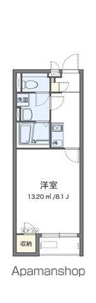 東京都東大和市立野２丁目[1K/25.89m2]の間取図