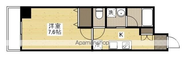 Ｐａｂｌｏ観音本町Ⅰ[1K/26.04m2]の間取図