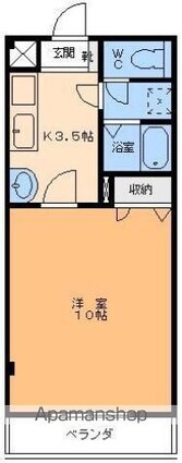 スカイハイツＷ[1K/29.16m2]の間取図