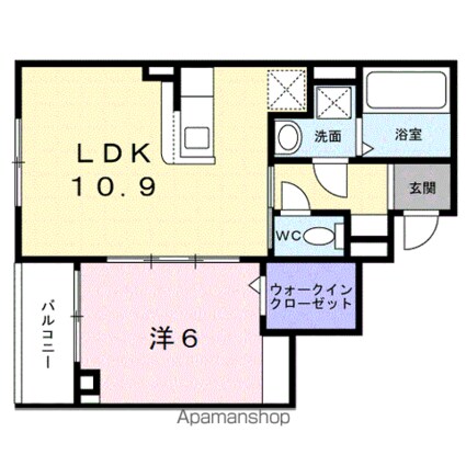 仮）本町５丁目アパート[1LDK/41.25m2]の間取図