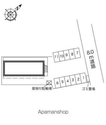 レオパレスＳＹＭＰＨＯＮＹ[1K/22.35m2]の配置図