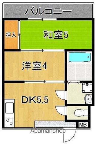 サンライズ大和の間取り写真