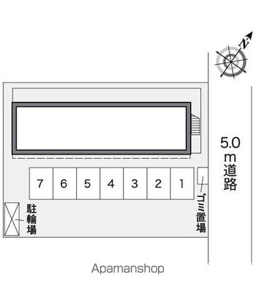 レオパレスディアコート[1K/20.28m2]の配置図