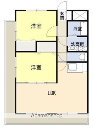 マンションティアラ[2LDK/56.7m2]の間取図