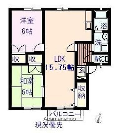 パティオ２１[2LDK/60.45m2]の間取図
