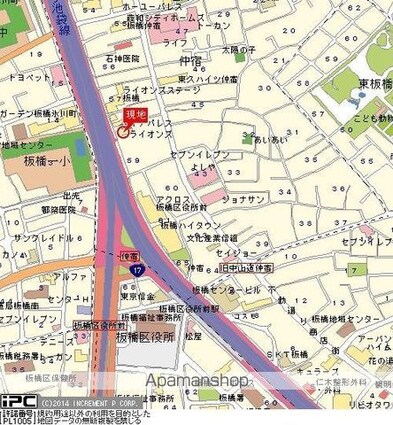 東京都板橋区仲宿[1K/18.55m2]の周辺