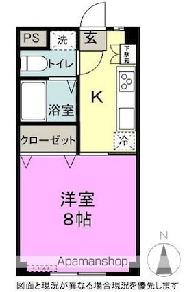 ＡＫＫパオ[1K/27.56m2]の間取図
