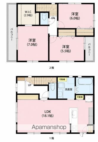 京浜東北・根岸線 北浦和駅 徒歩10分 2階建 築4年の間取り写真