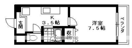 エスポワール[1K/24.95m2]の間取図