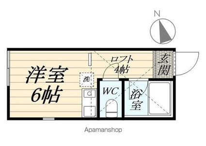 ユナイト生麦ジョルジオ[1R/12.5m2]の間取図