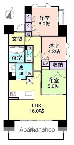 【和歌山市雑賀屋町のマンションの間取り】