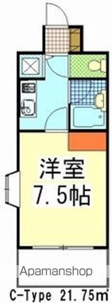 ラ・パルフェ・ド・フィネス[1K/21.75m2]の間取図