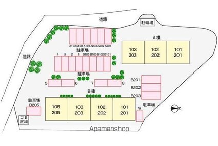 マツモトＧマンションＢ[3DK/54.73m2]の配置図