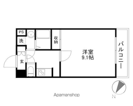 滋賀県大津市大萱１丁目[1K/27.72m2]の間取図