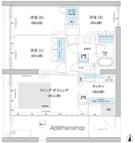 ガーデニエール砧　ＷＥＳＴの間取り