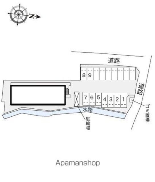 レオパレス浜ノ宮[1K/23.18m2]の配置図