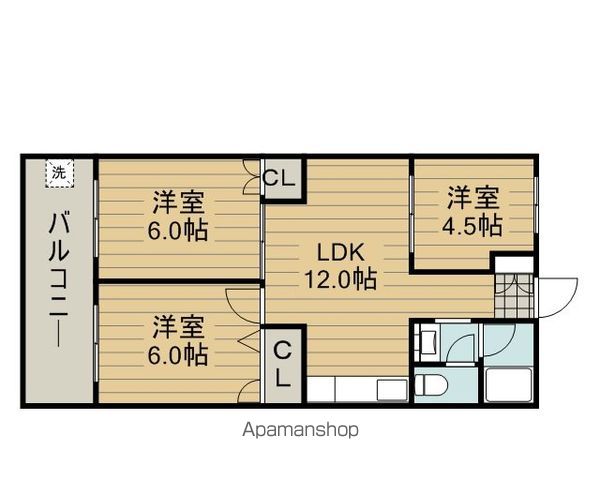 【調布市小島町のマンションの間取り】