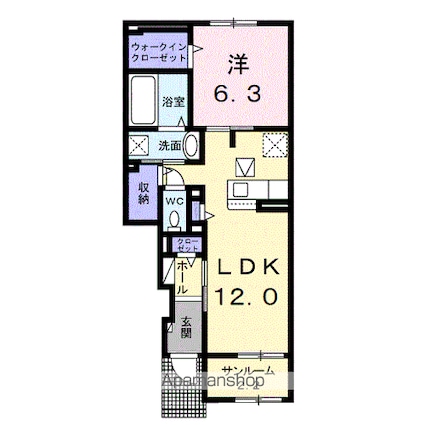 プチ　ボヌール[1LDK/50.03m2]の間取図