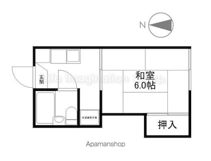 シティーハイツ[1K/18.18m2]の間取図