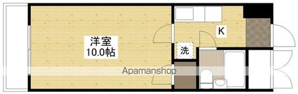 ハイネス横川[1K/25.73m2]の間取図