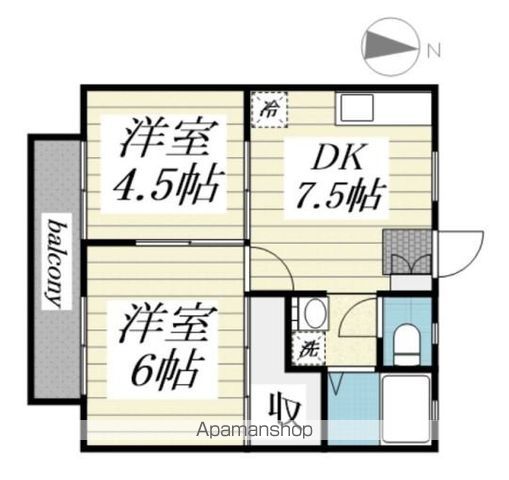 【コーポ旭ＡＢの間取り】