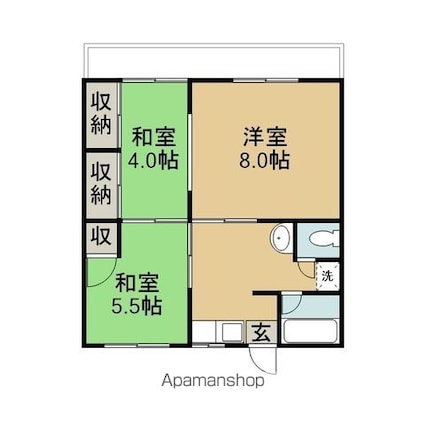 コーポ松本[3DK/48.33m2]の間取図