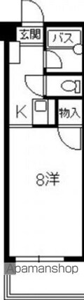 広島県広島市西区己斐上１丁目[1K/22m2]の間取図