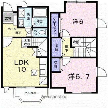 カールド・ファミリア[2LDK/60.03m2]の間取図