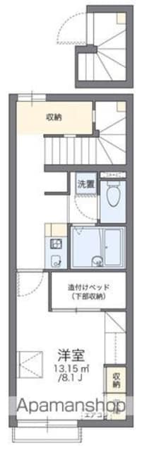 レオパレス船尾中濱[1K/28.02m2]の間取図