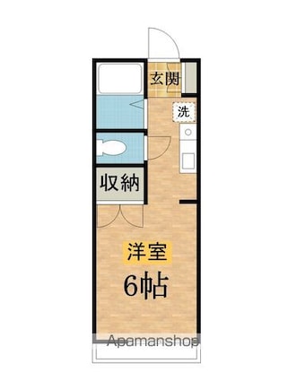 プレール[1K/19m2]の間取図