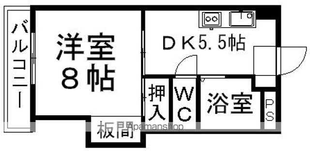 ＦＣ第一ビル[1DK/29.7m2]の間取図