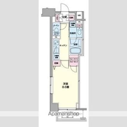 プライムアーバン日本橋浜町[1K/31.68m2]の間取図