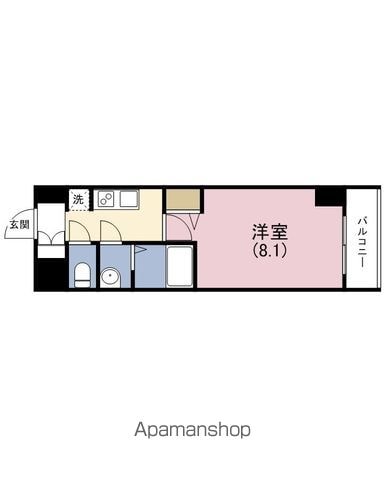 プレサンス谷町九丁目駅前の間取り写真