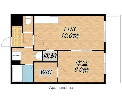 滋賀県彦根市高宮町[1LDK/40.23m2]の間取図