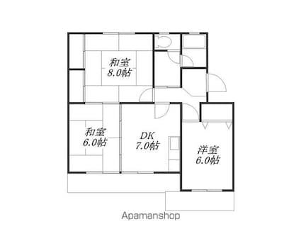 旭ハイツ[3DK/66.8m2]の間取図