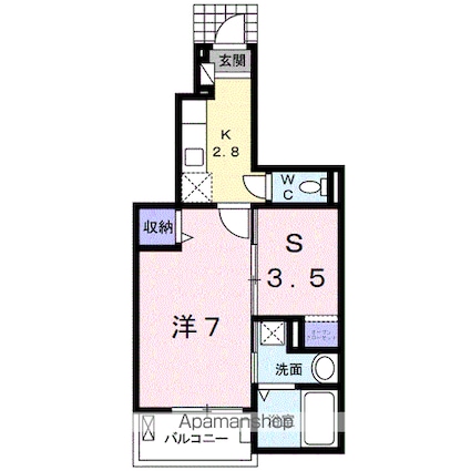 コンフォルトくろだ[1K/31.65m2]の間取図