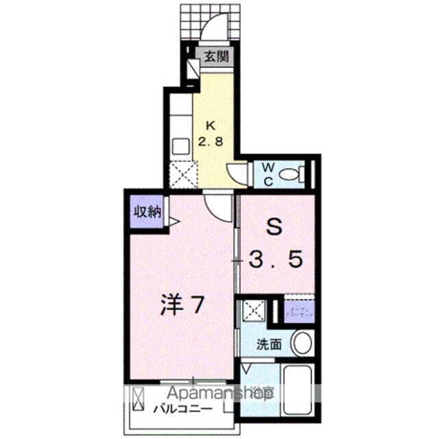 コンフォルトくろだ[1K/31.65m2]の間取図
