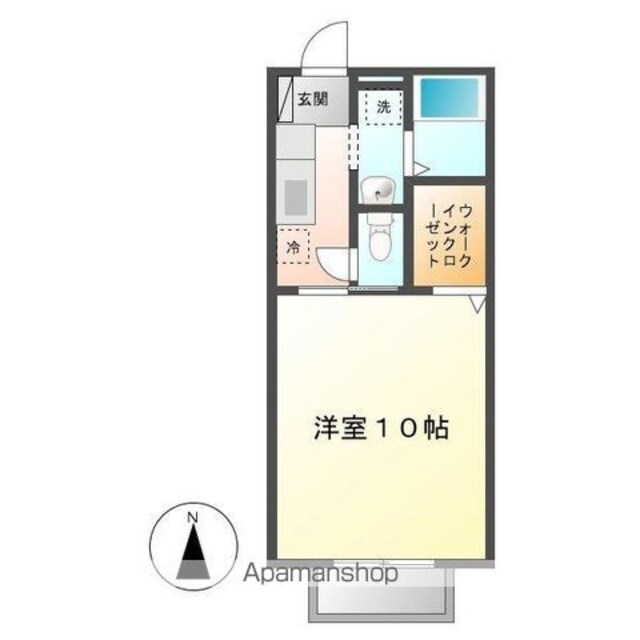 ウェル上加茂[1K/30.39m2]の間取図