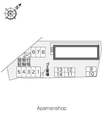 レオパレス敏[1K/21.81m2]の配置図