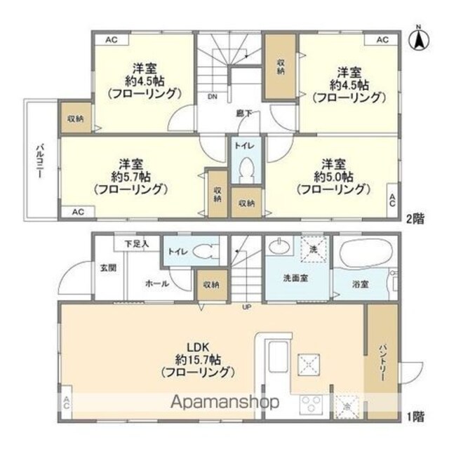 Ｋｏｌｅｔ多摩湖町[4LDK/85.86m2]の間取図