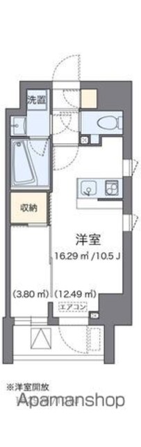 ＬＯＶＩＥ麻布十番[1R/25.51m2]の間取図