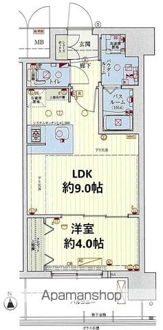 スワンズシティ大阪フルーアの間取り写真