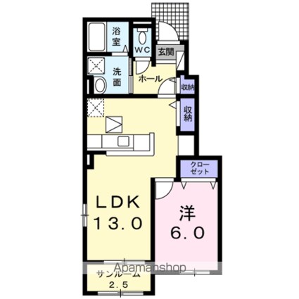 トレジャー[1LDK/50.05m2]の間取図
