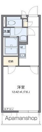 クレイノシャルマン中通[1K/26.08m2]の間取図