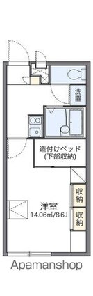 レオパレスエクセレントイン[1K/23.18m2]の間取図