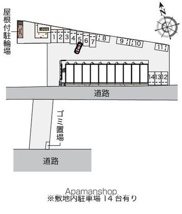 レオパレスフォレスト[1K/23.18m2]の配置図