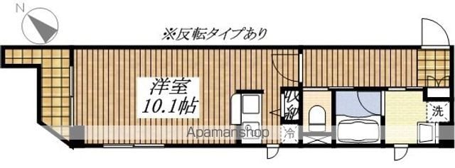 東京都立川市曙町２丁目[1R/27.81m2]の間取図