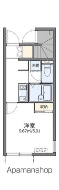 東京都小金井市前原町３丁目[1K/20.54m2]の間取図